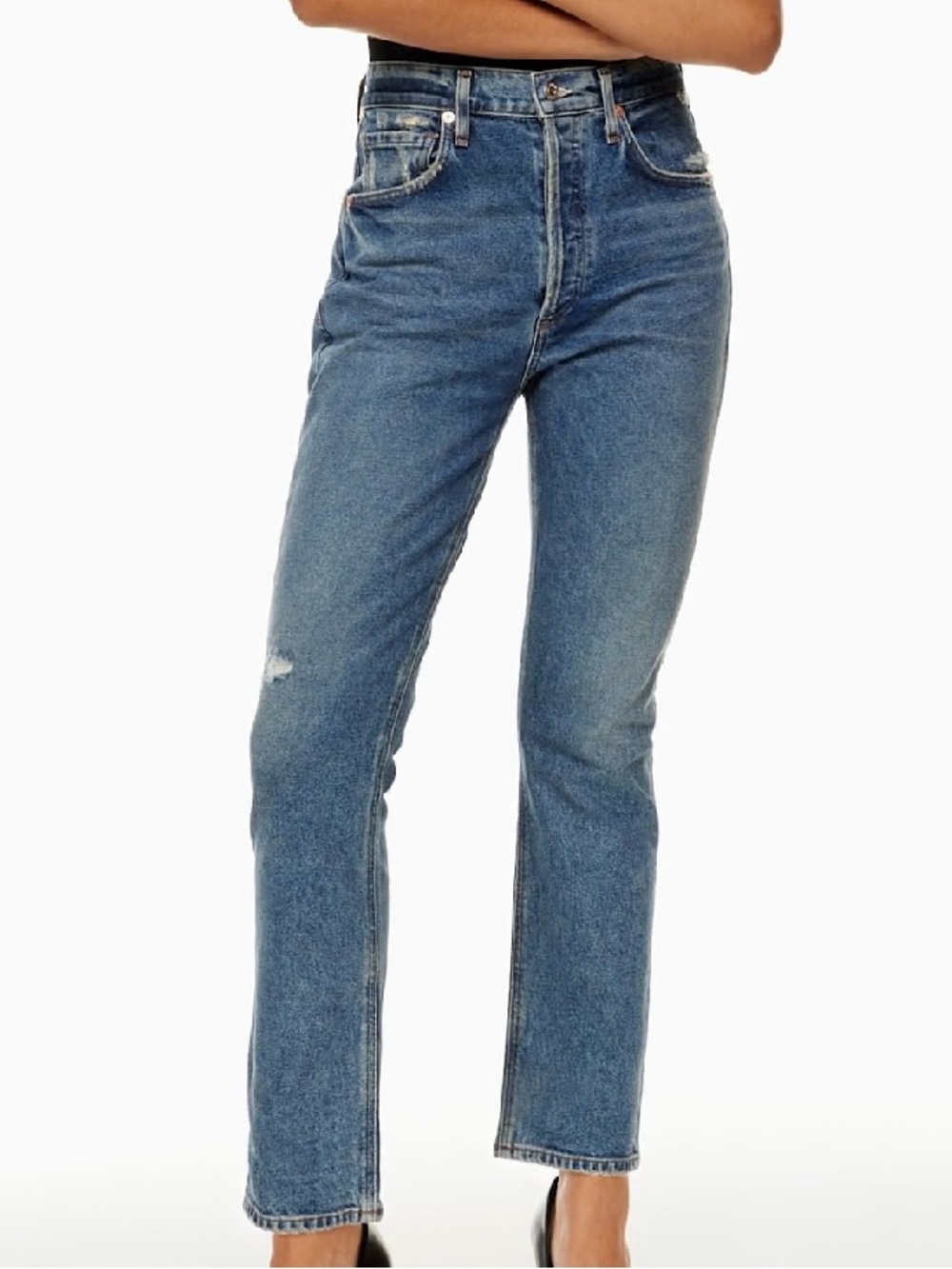 CITIZENS OF HUMANITY JOLENE HIGH RISE  VINTAGE STRAIGHT LEG DENIM JEANS 26